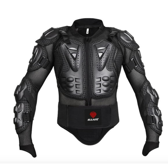 Chamarra de Protección SULAITE Negro Armadura para Motocicleta y Ciclismo