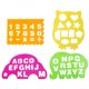 thumbnail image 1 of 4PCS Letras Números Arte Geométrico Regla de Dibujo Juguete Educativo para Niños Niños, 1 of 5