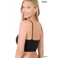 thumbnail image 4 of TheLovely Women & Plus Comfort Seamless Crisscross Front Strappy Bralette Sports Bra Top with Removable Pads, 4 of 5
