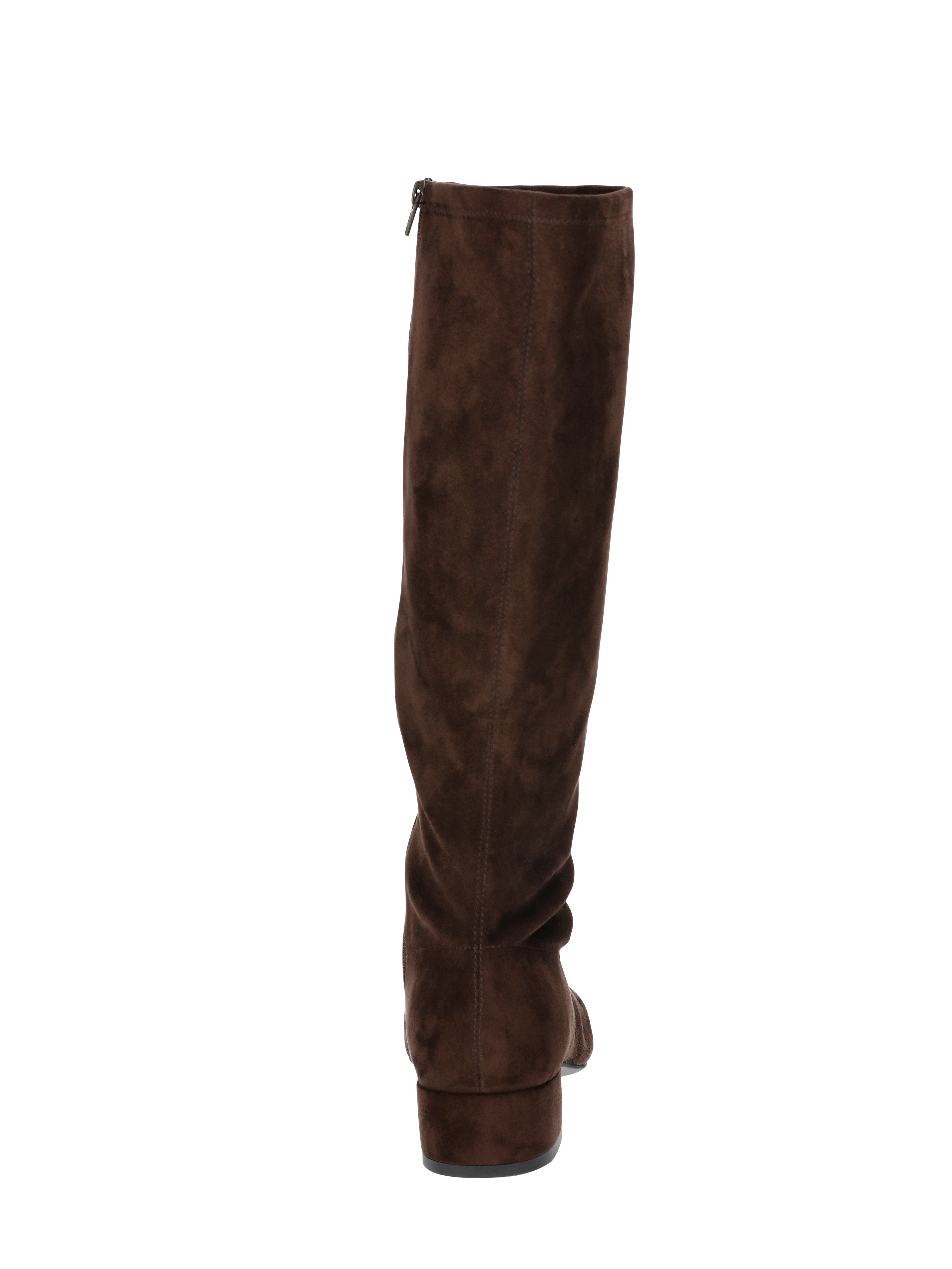 Scoop Women's Faux Suede Knee High Stretch Block Heel Boots (Wide Width Available)