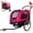 Black+Red, variant on Extra Large 2-in-1 Bike Trailer & Push Cart for Pets, Detachable Bike Hitch & Push Handle, All-Terrain Wheels Quick Release, Non-Slip Floor, Internal Leash, Up to 88 lbs, Black-Grey Steel Frame