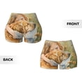 thumbnail image 5 of Lsque Girl Hugging Dog Flowers Pattern High Waisted Biker Shorts for Women-Tummy Control Fitness Athletic Workout Running Yoga Gym Shorts,Moisture-Wicking-Small, 5 of 9