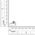 thumbnail image 4 of Oval Shape Natural Diamond And Simulated Peridot In 14K White Gold Over 925 Sterling Silver Ring Size 13, 4 of 4