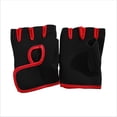 thumbnail image 4 of LEKODE Fingerless Gym Workout Gloves, Breathable Lightweight Weight Lifting Gloves with Palm Protection for Men Women Cycling Fitness Exercise B Red M, 4 of 4