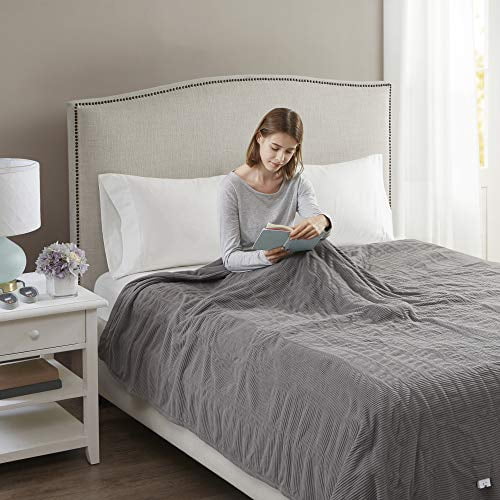 Beautyrest Soft Microfleece Electric Heated Blanket, Queen, Grey | Walmart  Canada