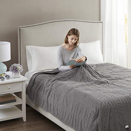 Beautyrest Soft Microfleece Electric Heated Blanket, Queen, Grey | Walmart  Canada