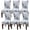 Style 17, variant on 6 Pcs/Set Soft Stretchable Dining Chair Covers with Printed Floral Patterns,Spandex Banquet Chair Seat Protector Slipcovers for Holiday Home Party, Hotel, Wedding Ceremony (Style 17)