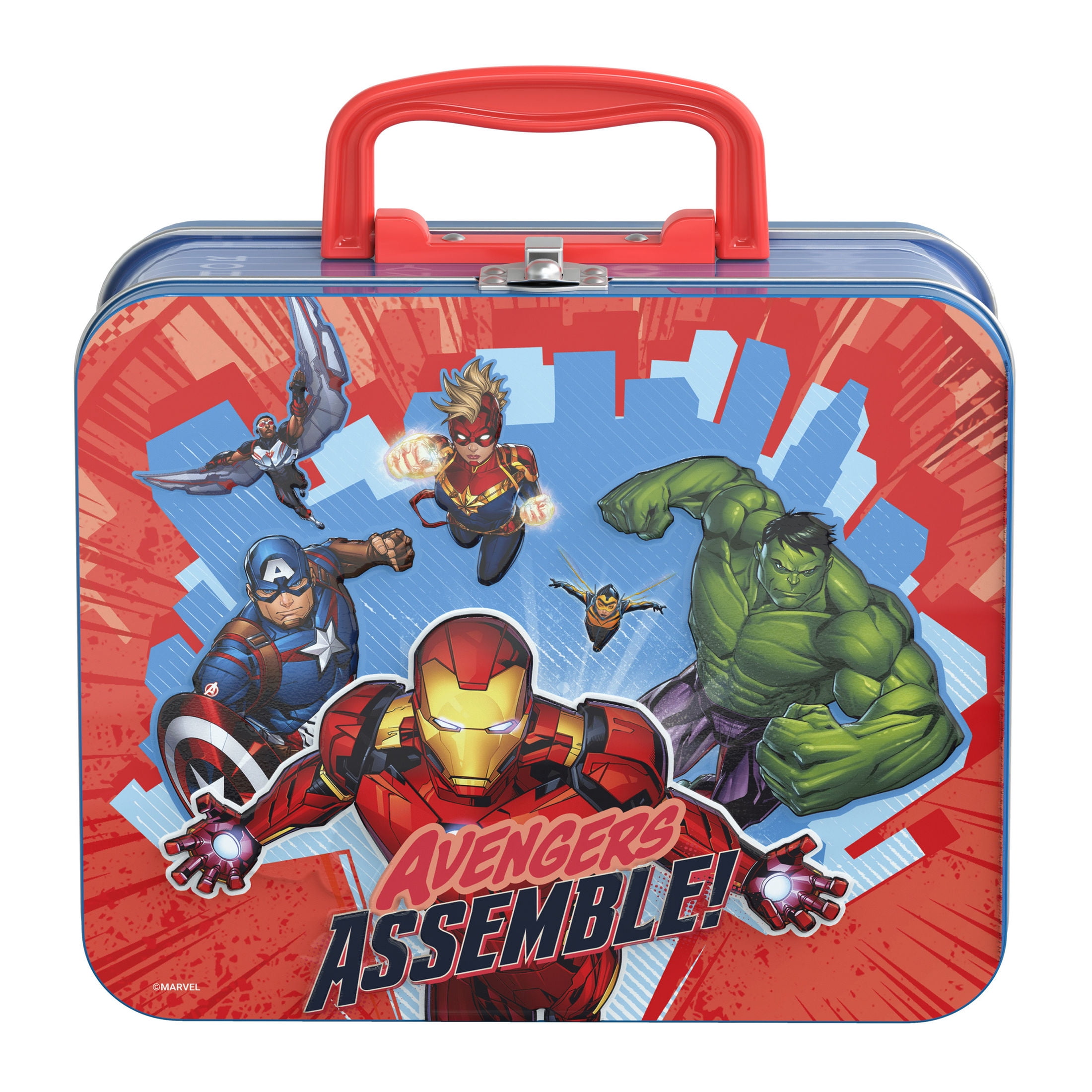 Marvel Avengers Puzzle in Tin Storage Box with Handle, 48 Pieces