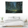 thumbnail image 4 of COMIO  Forest Tree Tapestry Fireflies Night Nature Landscape Tapestry Wall Hanging Home Decor for Bedroom Living Room Dorm, 4 of 7