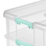Sterilite Stack and Carry 2 Layer Handle Box - Stackable Storage Bins - 4 Pack
