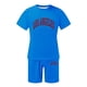 thumbnail image 4 of Conjunto de Sudadores de Hombres Impresión Casual Deportes de Manga Corta Cuello Redondo, Traje de Deporte de 2 Piezas con Pantalones de Corredores de Cintura Elástica, 4 of 4