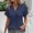 Navy women v neck eyelet tops a1, variant on Women V Neck Short Sleeve Eyelet Tops Dressy Casual Blouses Cute Basic Tee Shirts Beach Summer Vacation Clothes, Sky Blue S