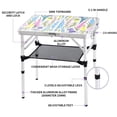 thumbnail image 4 of Mesa de camping plegable Yriuat Blooming Floral, altura ajustable, 4 of 6