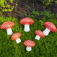 thumbnail image 6 of 6Pcs Mushroom Lantern, Trianu Forest Jungle Theme Lantern Wonderland Hanging Mushroom Shaped Paper Lanterns Ornament for Birthday Wedding Nursery Garden Decoration (Red, 2 Sizes), 6 of 8