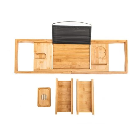 Bath Tub Replacement Shower - Zimtown Bathtub Rack Bamboo Shelf Shower Tub Book Reading Tray Holder Stand Expandable