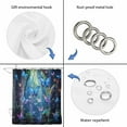 thumbnail image 3 of Polyester Fabric Blue Butterfly Shower Curtain, Modern Art Forest Butterflies Waterproof Bathtub Curtain Bathroom Decor Set with Hooks 72 x 84 Inches, 3 of 6