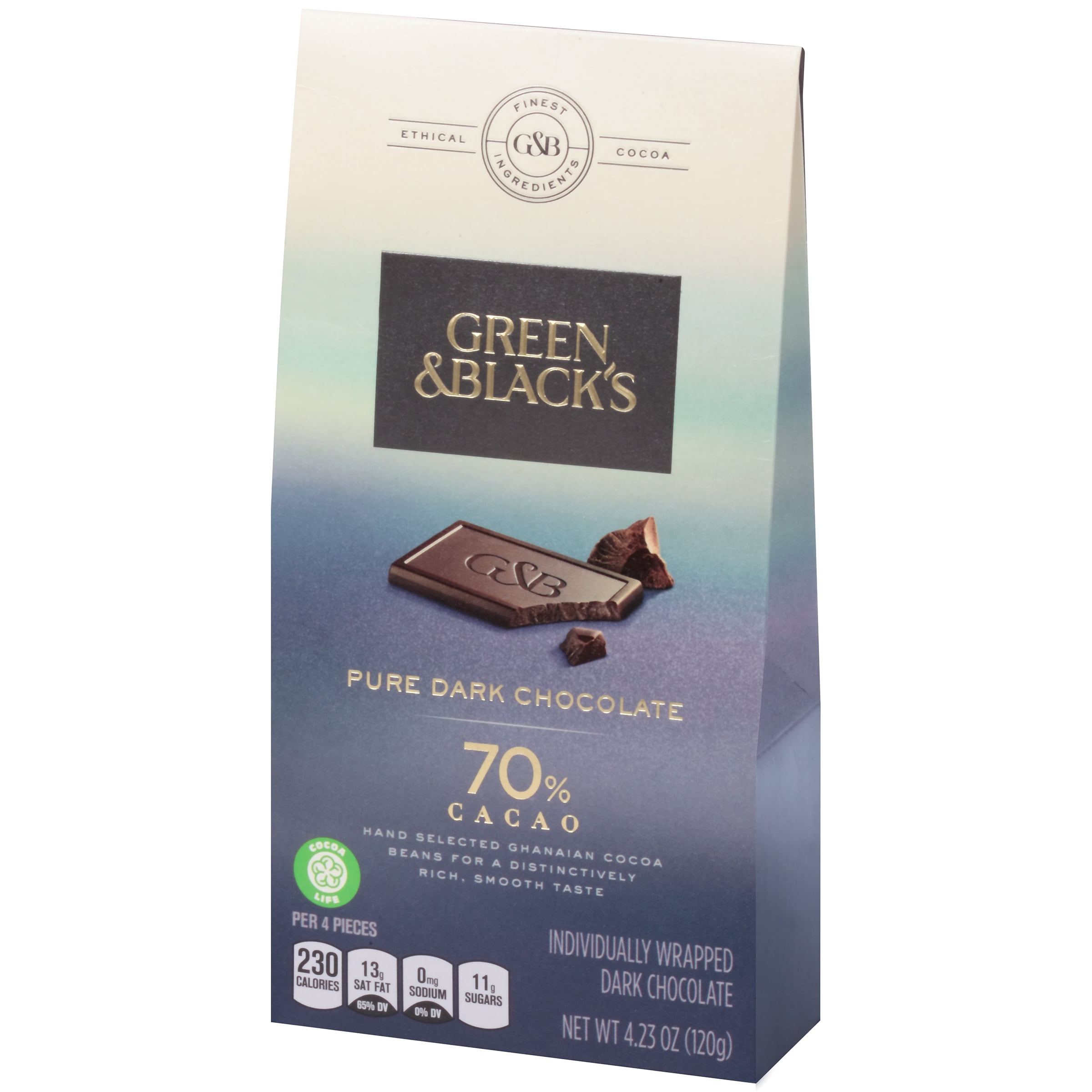 Green and Black's Pure Dark Chocolate Pieces, 4.23 Oz by Mondelez