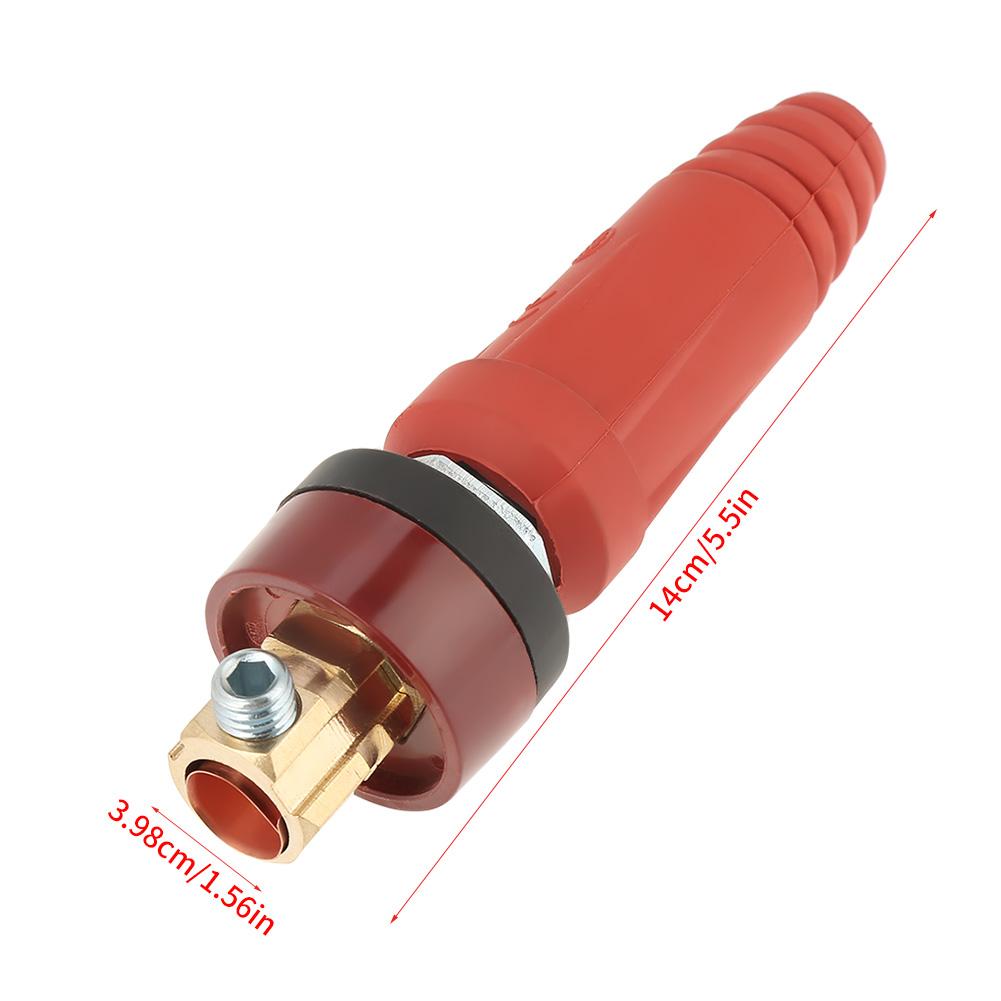 Tebru Welding Rapid Connector,1pcs/set DKJ3550 Red Quick Fitting Cable Connector Plug with