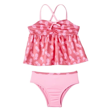 Pink Platinum Pineapple Tankini Swimsuit (Baby Girls & Toddler (Best Post Baby Swimsuits)