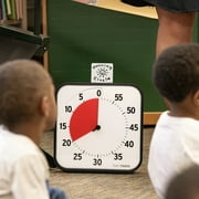 Time Timer 12 inch Visual Timer— 60 Minute Kids Desk Countdown Clock with Dry Erase Activity Card