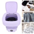 thumbnail image 1 of Folding Washing Machine , Mini Compact Portable Washing Machine Automatic Soft Spin Deep Washer with Timer 11L Capacity for Apartment Dorm Travel, 1 of 7