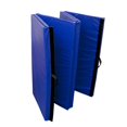 ALEKO Folding Thick Velcro Gym Mat 4 x 8 Feet Blue