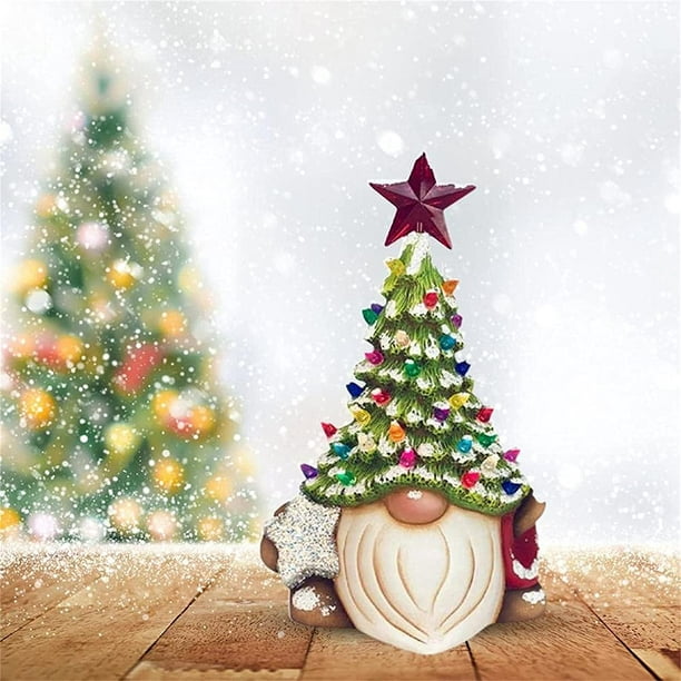 Ceramic Gnome Christmas Tree, Faceless Doll Gnome Christmas Tree