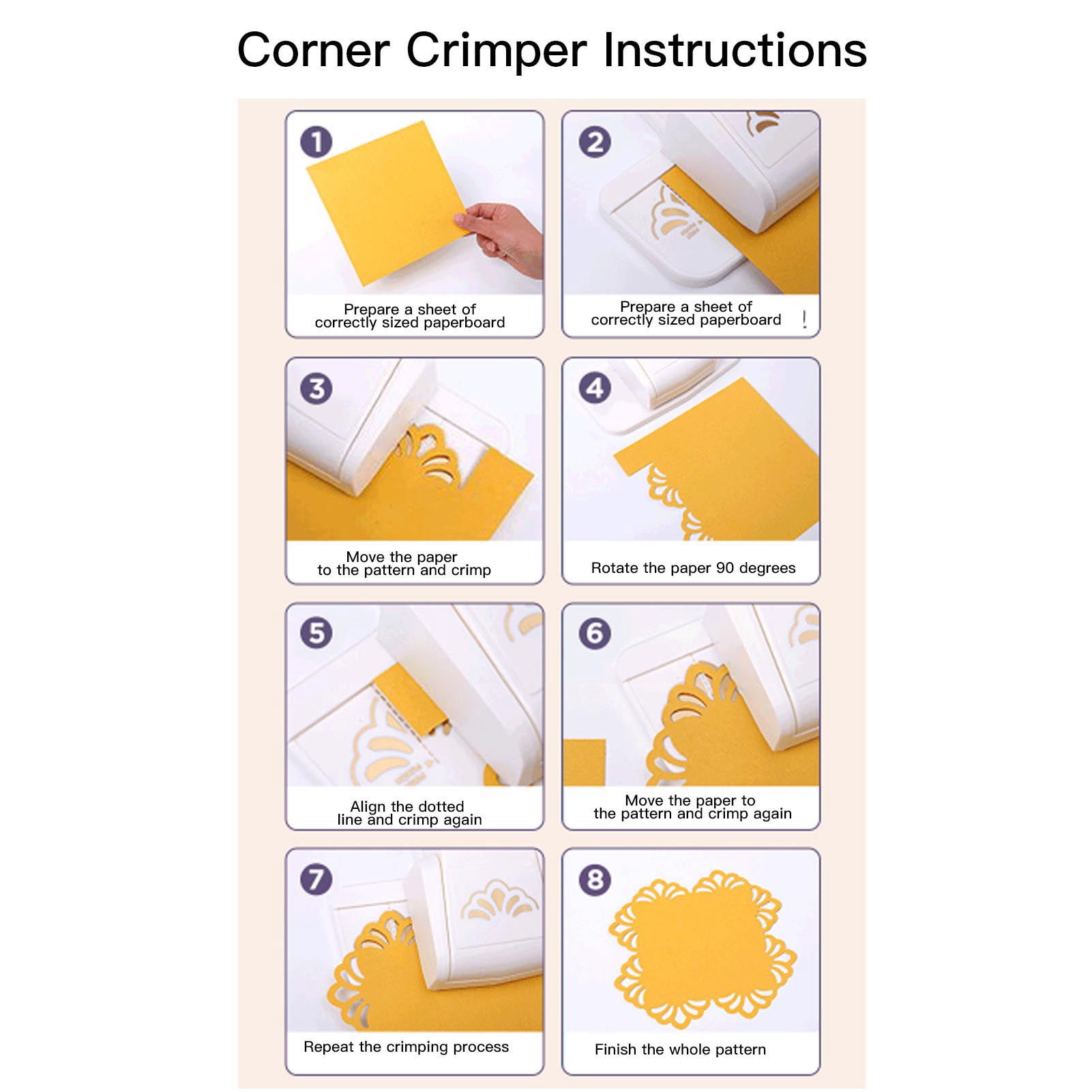 YAHHU Cute Multifunctional Portable Paper Edges Punch Tool for Scrapbook Present Packaging Photo Album, Coral Pattern Large Size, Orange