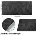 thumbnail image 2 of Topographic Map Large Mouse Pad XXL Black Lines Contour Geographic Extended Large Desk Mat Big Desk Pad 90X40 CM Non-Slip Rubber Base Stitched Edge Long Mousepad,35.4 x 15.7 Inch, 2 of 6
