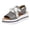 Gray, variant on Lug Sole Platform Sandals for Women Peep Toe Lace up Low Wedge Arch Support Summer Outdoor Walking Shoes Gray Size 9