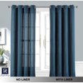 thumbnail image 4 of DriftAway Thermal Insulated Blackout Curtain Liner 2 Panels Each Liner Size 50"L x 50"W Rings Included, 4 of 8