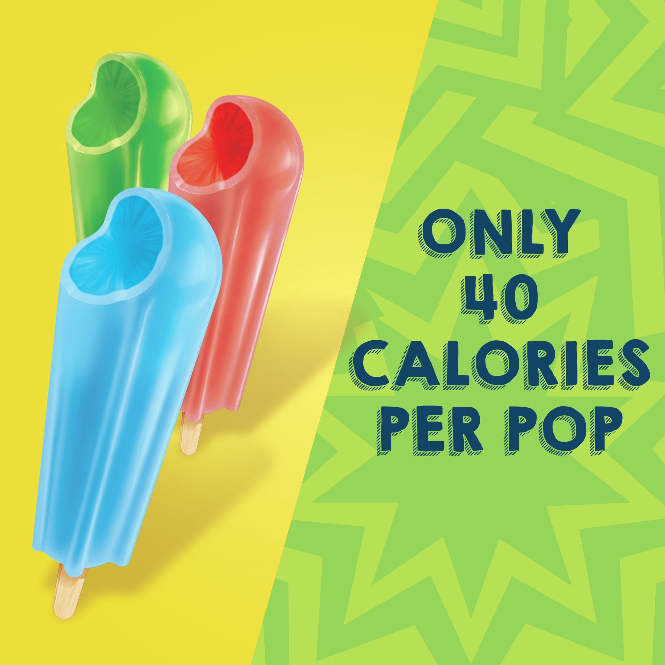 Popsicle Jolly Rancher Sours Colors from Natural Sources Popsicle Ice Pops, 18 Count