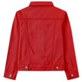thumbnail image 2 of Chaqueta vaquera Cromoncent para niños y niñas con forma de P, roja, de 12 a 13 años, 2 of 7