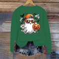 thumbnail image 4 of Frostluinai Women's Pullover Sweatshirts Halloween Pumpkin Ghosts Print Sweat Shirts Round Neck Long Sleeve Holiday Party Casual Wear, 4 of 7
