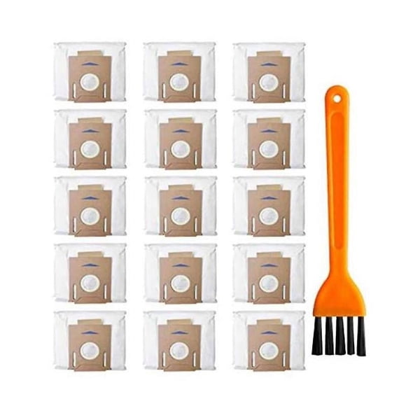Paquete de 15 bolsas de polvo para aspiradora Ecovacs Deebot Ozmo T8 Aivi T8 Max