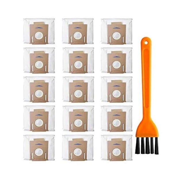 Paquete de 15 bolsas de polvo para aspiradora Ecovacs Deebot Ozmo T8 Aivi T8 Max