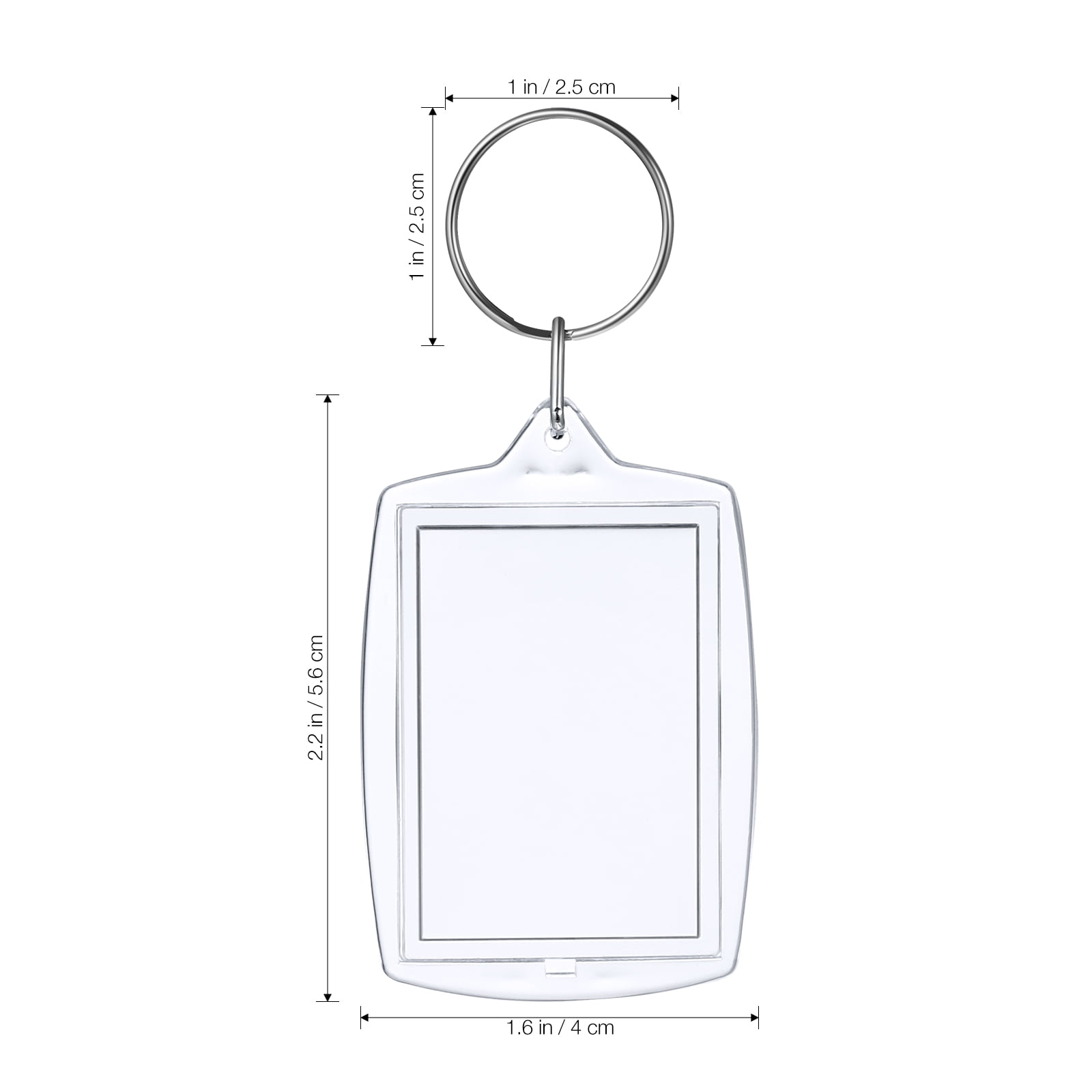 CRAFTHROU 10Pack Clear Picture Frame Keychain Tiny Photo Holder Keychain Gifting Occasions Family