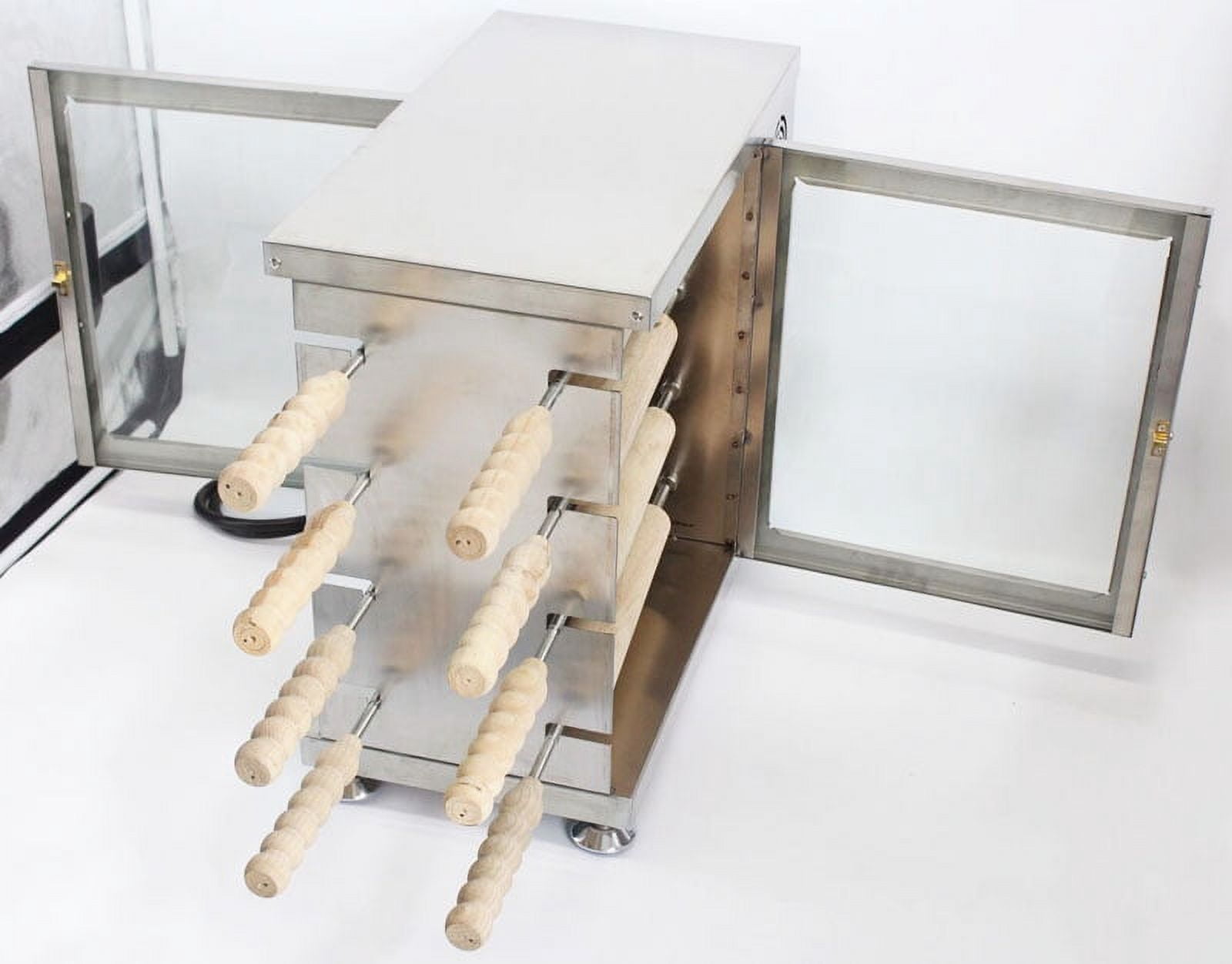 Commercial Electric Ice Cream Cone Cake Roll Maker Cake Oven Machine with 16pcs Roll Mold 110V
