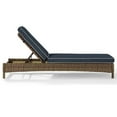 thumbnail image 3 of Pemberly Row Wicker Patio Chaise Lounge in Brown and Navy, 3 of 10