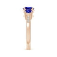 thumbnail image 3 of Angara Natural 1.45 Ct. Tanzanite with Tanzanite Classic Ring in 14K Rose Gold for Women (Ring Size: 12), 3 of 9