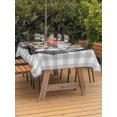 thumbnail image 2 of Grey Easter Outdoor Tablecloth - 60x102 Inch Rectangle Dining Table Cover, Spring Country Cute Bunny Plaid Checkered Waterproof Outdoor Table Cloth with Umbrella Hole & Zipper for Picnic/Patio/Party, 2 of 7