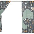 thumbnail image 4 of FREEAMG Cute Sloth Sheer Window Curtain Panel Drape 55x78 Inch for Living Room Bedroom Kids Room 2 Piece, 4 of 4
