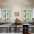 thumbnail image 4 of Strawberry Kitchen Curtain Valance 3 Piece Set Short Curtain Sink Window Decor 36 Inch Small Window Treatment Tier 27.5x36 Length, 4 of 6