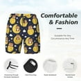 thumbnail image 6 of Picia Moon Bear pattern Mens Swim Trunks with Compression Liner Stretch Beach Shorts Quick Dry with Zipper Pockets No-Chafing Board Shorts-Large, 6 of 9