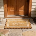 thumbnail image 3 of Natural Wave Edges Welcome Fiber Doormat, 40x60cm Durable Scraper Mat for Indoor Outdoor Entryway, 3 of 6