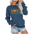 thumbnail image 2 of Lilgiuy Halloween Sweatshirt for Women 2023 Fall Long Sleeve Thanksgiving Print Sweatshirt Cute Pumpkin Graphic T Shirts Crewneck Pullover Tops for New Year Thanksgiving, 2 of 5