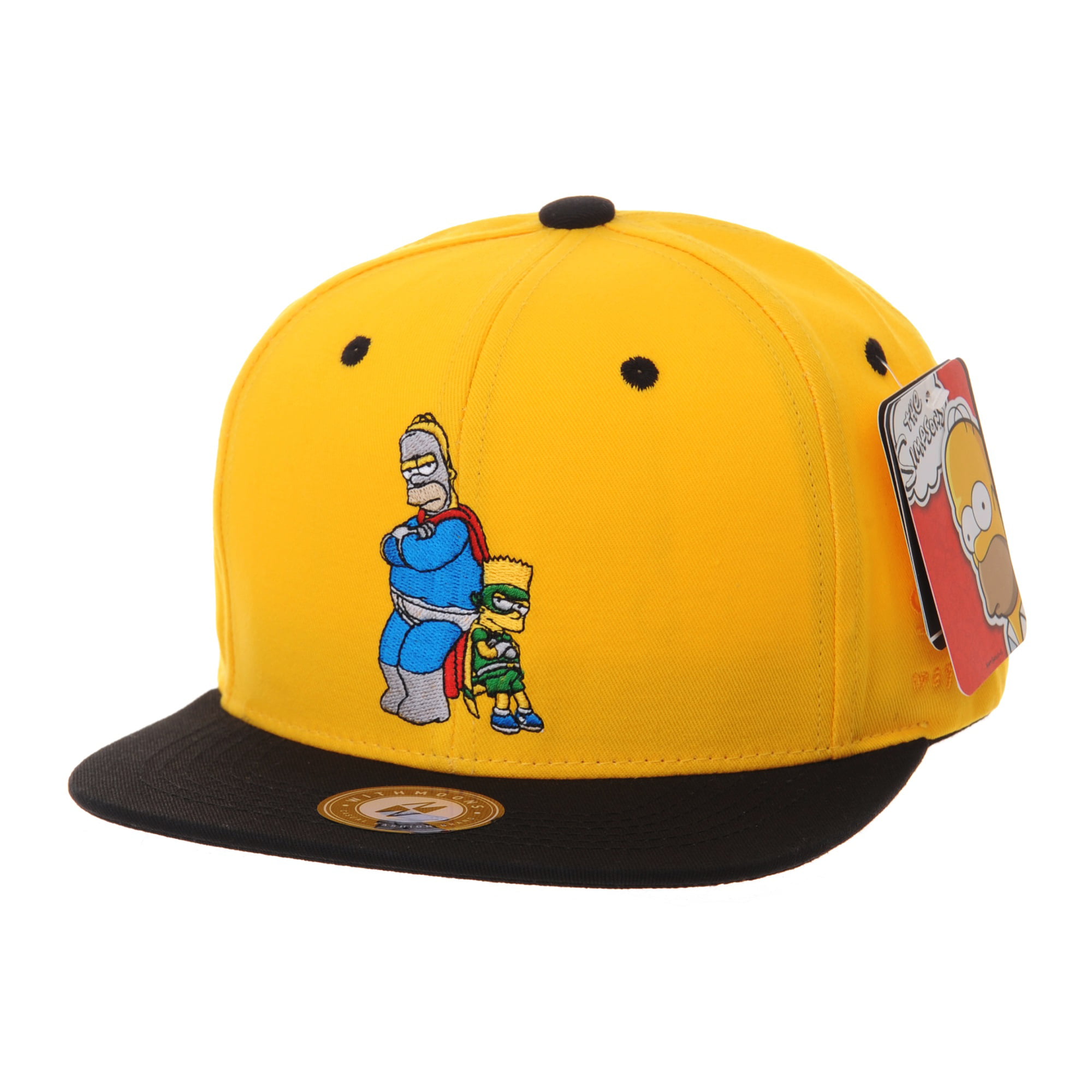 WITHMOONS The Simpsons Baseball Cap Superman Snapback Hat HL2657 (Yellow)