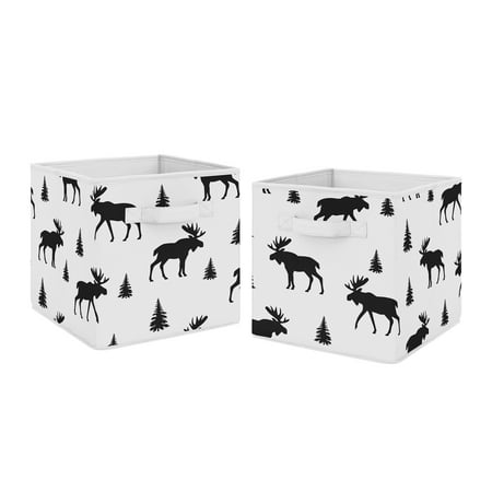 UPC: 0846480066248 | Rustic Patch Moose Fabric Cube or Bin by Sweet Jojo Designs