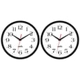 thumbnail image 1 of Reloj de pared HIPPIH de 10 pulgadas, silencioso, negro, paquete de 2, 1 of 7
