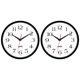 thumbnail image 1 of Reloj de pared HIPPIH de 10 pulgadas, silencioso, negro, paquete de 2, 1 of 7